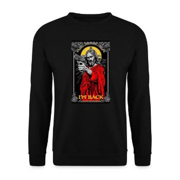 Jesus Resurrection colored - Unisex Sweatshirt - black - Front - Alina (178cm) & Michal (187cm)