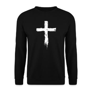 Symbole de la croix - Sweat-shirt Unisexe - noir - Devant - Alina (178cm) & Michal (187cm)
