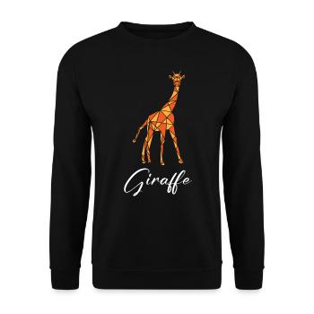 Giraffe Geometric - Unisex Sweatshirt - black - Front - Alina (178cm) & Michal (187cm)