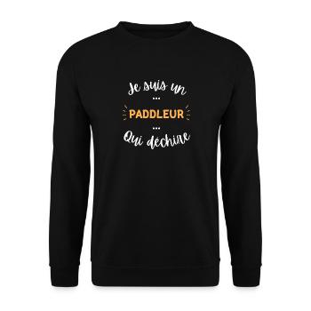 Je suis un paddleur qui déchire - Sweat-shirt Unisexe - noir - Devant - Alina (178cm) & Michal (187cm)