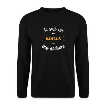 Je suis un nantais qui déchire - Sweat-shirt Unisexe - noir - Devant - Alina (178cm) & Michal (187cm)