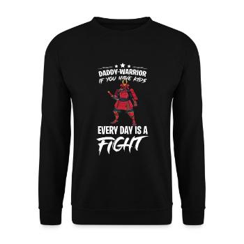 Father's Day gift for dad for Men's Day - Unisex Sweatshirt - black - Front - Alina (178cm) & Michal (187cm)