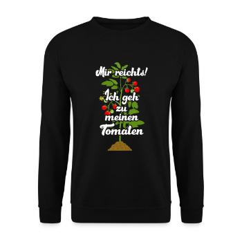 Gehe Zu Tomaten Tomatensorten Gartenfreunde - Unisex Pullover - Schwarz - Vorne - Alina (178cm) & Michal (187cm)