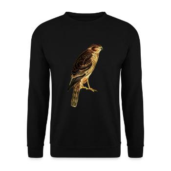 Oiseaux de proie Faucon - Sweat-shirt Unisexe - noir - Devant - Alina (178cm) & Michal (187cm)