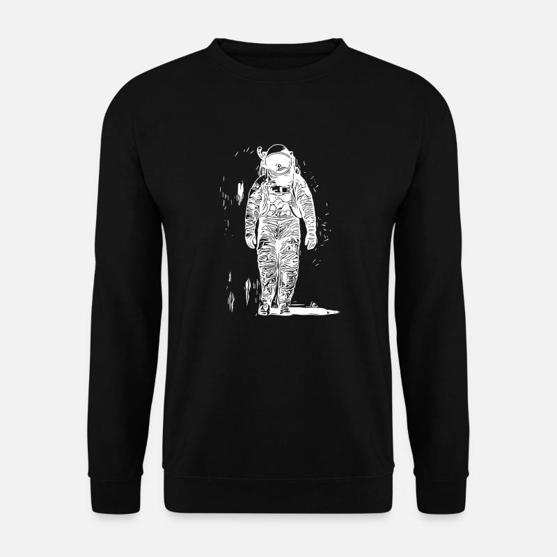 Astronaut in Spacesuit Spacewalk Tattoo - Unisex Sweatshirt - black