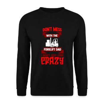 Forklift driver Forklift driver Forklift - Unisex Sweatshirt - black - Front - Alina (178cm) & Michal (187cm)