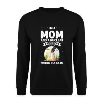 Kernenergie Spruch für Kernenergie - Unisex Pullover - Schwarz - Vorne - Alina (178cm) & Michal (187cm)