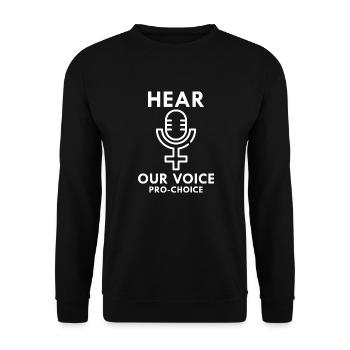Écoutez notre choix Voice Pro - Sweat-shirt Unisexe - noir - Devant - Alina (178cm) & Michal (187cm)