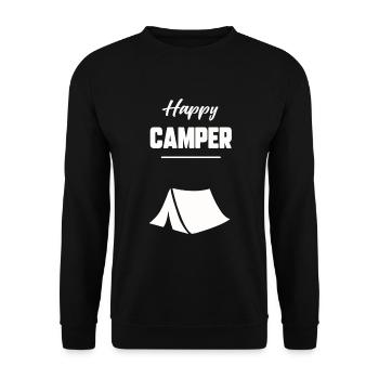 Happy camper - Sweat-shirt Unisexe - noir - Devant - Alina (178cm) & Michal (187cm)
