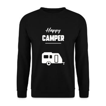 Happy camper - Sweat-shirt Unisexe - noir - Devant - Alina (178cm) & Michal (187cm)