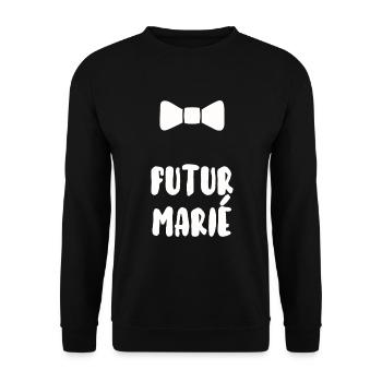 Futur marié - Sweat-shirt Unisexe - noir - Devant - Alina (178cm) & Michal (187cm)