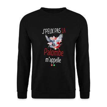 J'peux pas la palombe m'appelle - Sweat-shirt Unisexe - noir - Devant - Alina (178cm) & Michal (187cm)