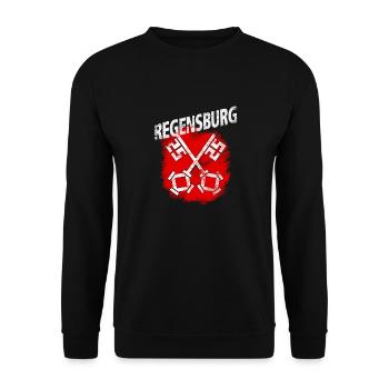 Regensburg - Unisex Pullover - Schwarz - Vorne - Alina (178cm) & Michal (187cm)