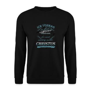 Philipper 4,13 - Unisex Pullover - Schwarz - Vorne - Alina (178cm) & Michal (187cm)