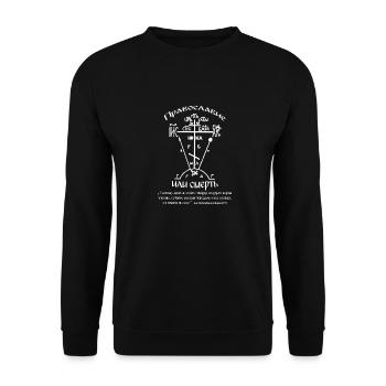 Serbien Serbisch Serbia Orthodoxes Kreuz - Unisex Pullover - Schwarz - Vorne - Alina (178cm) & Michal (187cm)