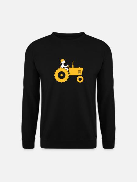 Landwirt auf Traktor - Unisex Pullover - Schwarz