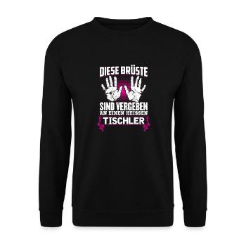 TISCHLER - Brüste - Unisex Pullover - Schwarz - Vorne - Alina (178cm) & Michal (187cm)
