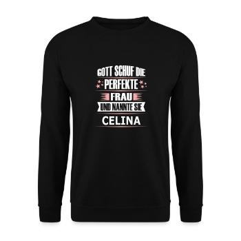CELINA - Unisex Pullover - Schwarz - Vorne - Alina (178cm) & Michal (187cm)