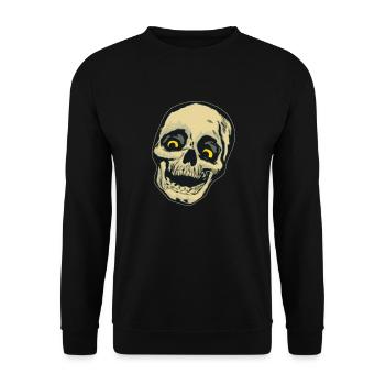 Crâne cadeau bande dessinée - Sweat-shirt Unisexe - noir - Devant - Alina (178cm) & Michal (187cm)