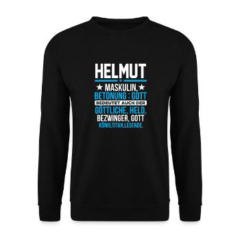 HELMUT - Titan - Unisex Pullover - Schwarz - Vorne - Alina (178cm) & Michal (187cm)
