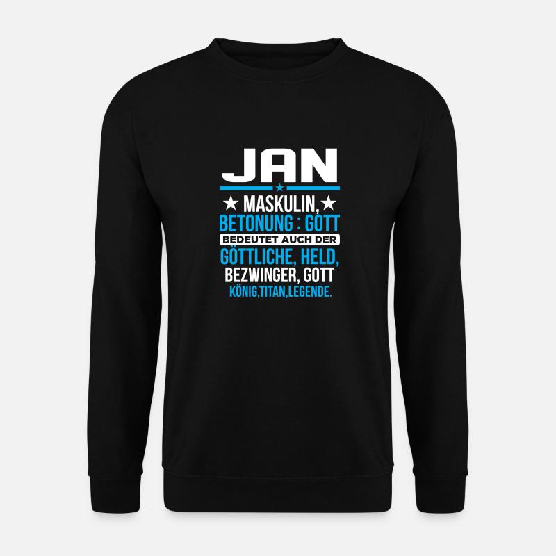 JAN - Titan - Unisex Pullover - Schwarz