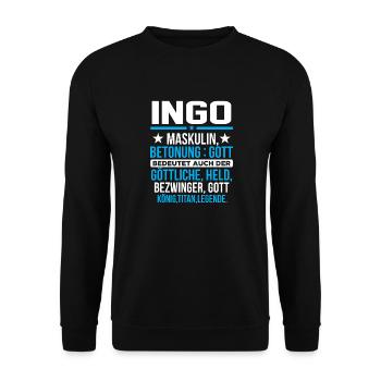 INGO - Titan - Unisex Pullover - Schwarz - Vorne - Alina (178cm) & Michal (187cm)