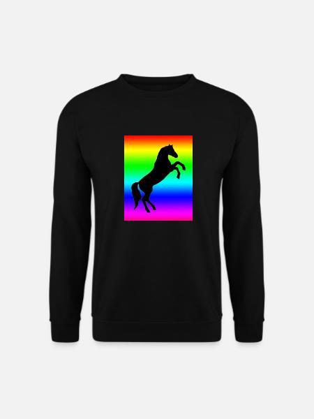 Rainbow Horse - Unisex Sweatshirt - black