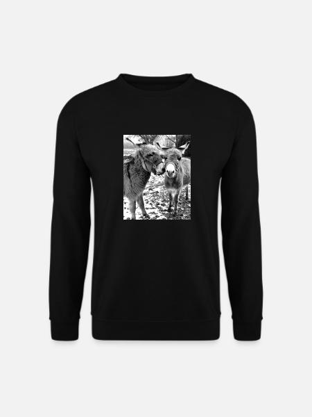 Zwei Esel - Unisex Pullover - Schwarz
