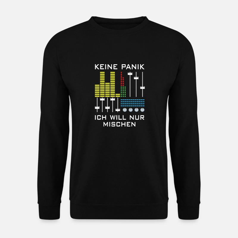 Keine Panik | Deejay, Mischpult - Unisex Pullover - Schwarz