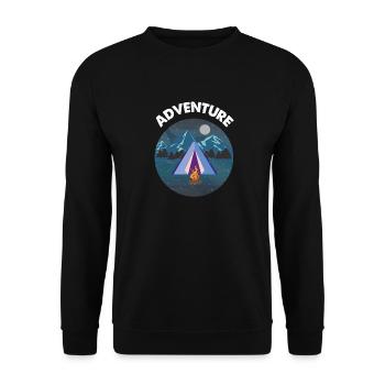 Adventure - Unisex Sweatshirt - black - Front - Alina (178cm) & Michal (187cm)