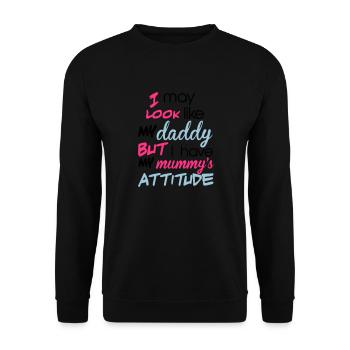 Kids - Unisex Sweatshirt - black - Front - Alina (178cm) & Michal (187cm)