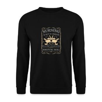 infirmière - Sweat-shirt Unisexe - noir - Devant - Alina (178cm) & Michal (187cm)