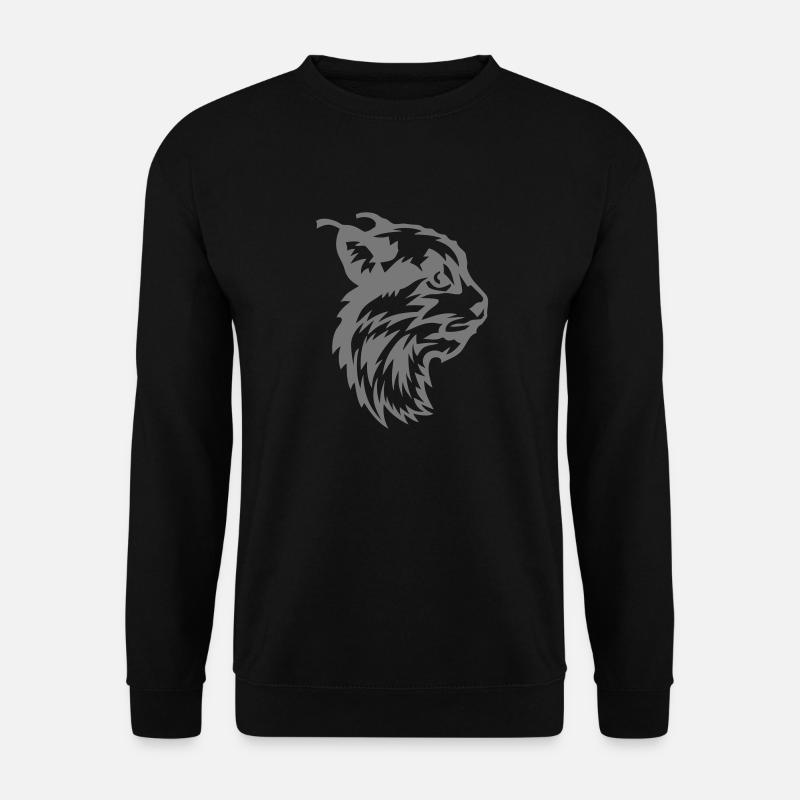Wilde luchse Tier Auge feroce - Unisex Pullover - Schwarz