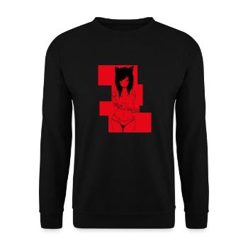 Manga anime - Unisex Sweatshirt - black - Front - Alina (178cm) & Michal (187cm)