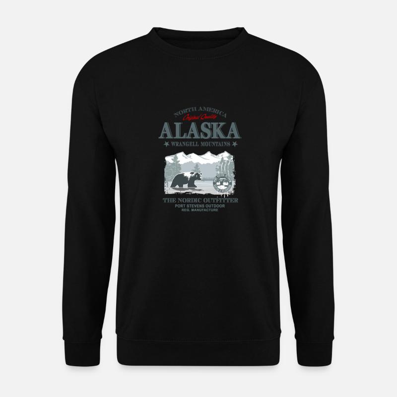 Alaska - Grizzly Bear - Unisex Pullover - Schwarz
