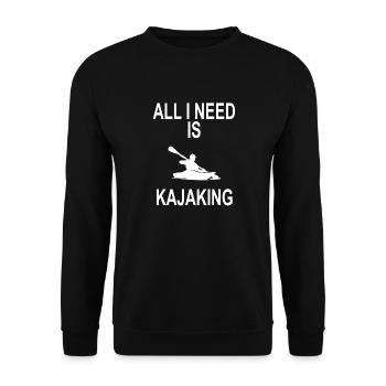Tout ce dont j'ai besoin, c'est KAYAK - Sweat-shirt Unisexe - noir - Devant - Alina (178cm) & Michal (187cm)