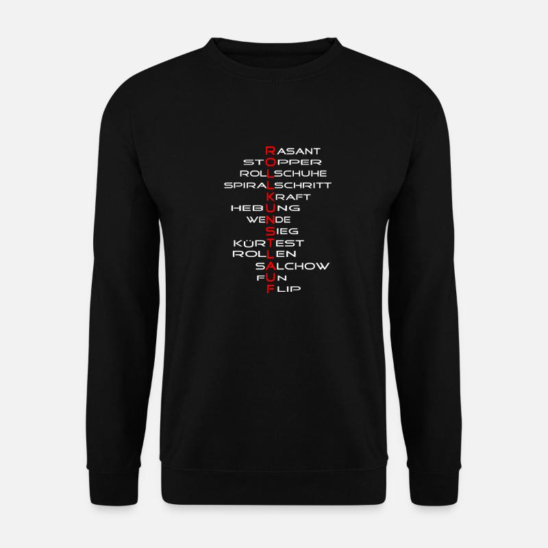 rollkunstlauf Schrift - Unisex Pullover - Schwarz