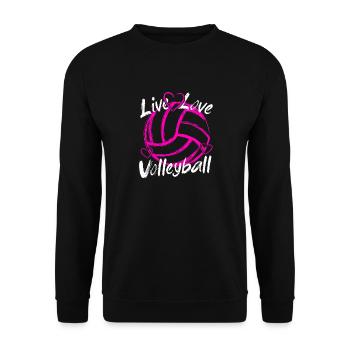 Live Love Volleyball - Sweat-shirt Unisexe - noir - Devant - Alina (178cm) & Michal (187cm)