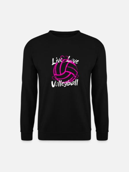 Live Love Volleyball - Unisex Pullover - Schwarz