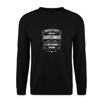 Zahntechniker - Unisex Pullover - Schwarz - Vorne - Alina (178cm) & Michal (187cm)