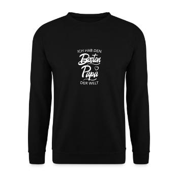 Bester Papa - Unisex Pullover - Schwarz - Vorne - Alina (178cm) & Michal (187cm)