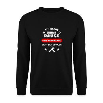Werkzeug - Unisex Pullover - Schwarz - Vorne - Alina (178cm) & Michal (187cm)