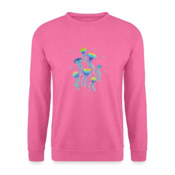 Wirbelnde Qualle - Unisex Pullover - Pink - Vorne