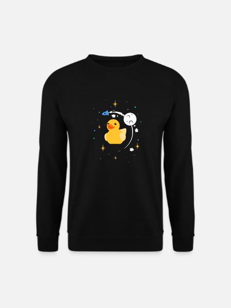 Weltraum Quietscheente Ente Raumschiff Galaxie - Unisex Pullover - Schwarz