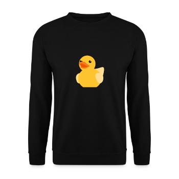 Canard en caoutchouc canard en caoutchouc - Sweat-shirt Unisexe - noir - Devant - Alina (178cm) & Michal (187cm)