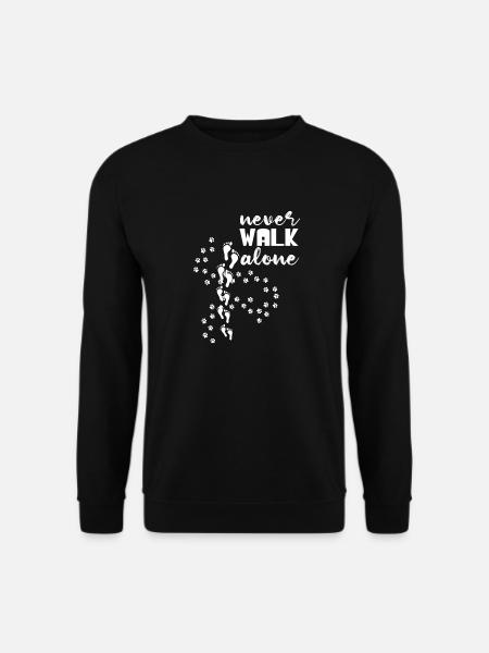 Never Walk Alone with a Dog - Unisex Sweatshirt - black