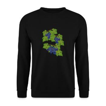 Grapes, vine, autumn, wine - Unisex Sweatshirt - black - Front - Alina (178cm) & Michal (187cm)