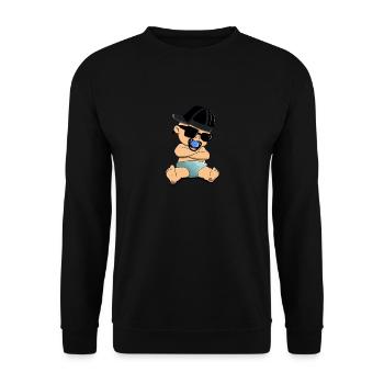 Bébé like a boss - bébé bébé enfant parents - Sweat-shirt Unisexe - noir - Devant - Alina (178cm) & Michal (187cm)