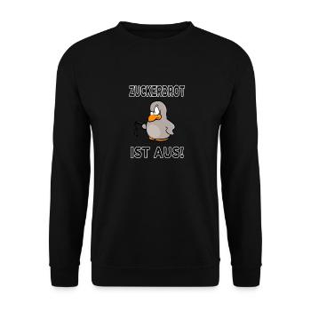 Zuckerbrot ist aus - Unisex Pullover - Schwarz - Vorne - Alina (178cm) & Michal (187cm)