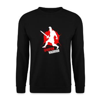 Spartan warrior this is the way - Sweat-shirt Unisexe - noir - Devant - Alina (178cm) & Michal (187cm)